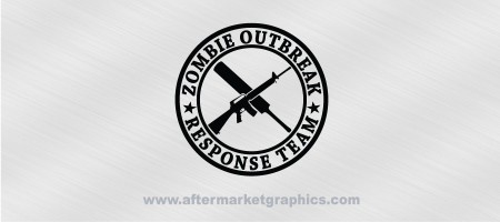 Zombie Outbreak Response Team M16 Cricket Bat Decal